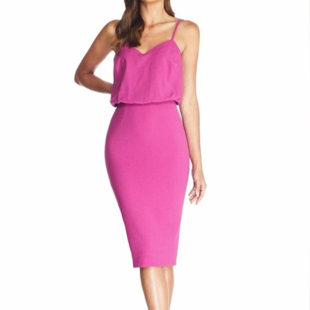 NWOT - Dress The Population Pink Spaghetti Strap Dress - Size Medium